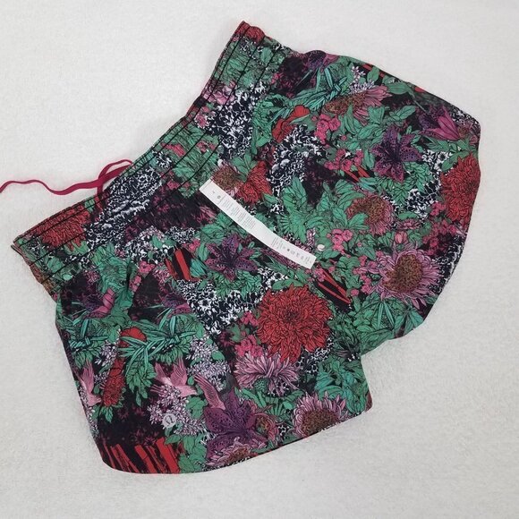 Like NEW Lululemon 4 Choose a Side 3" Athletic Shorts Ruby Red / Zen Floral - Picture 10 of 12